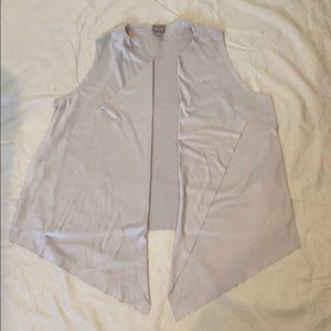 Chico’s Tan Faux Suede Open Vest Size 1